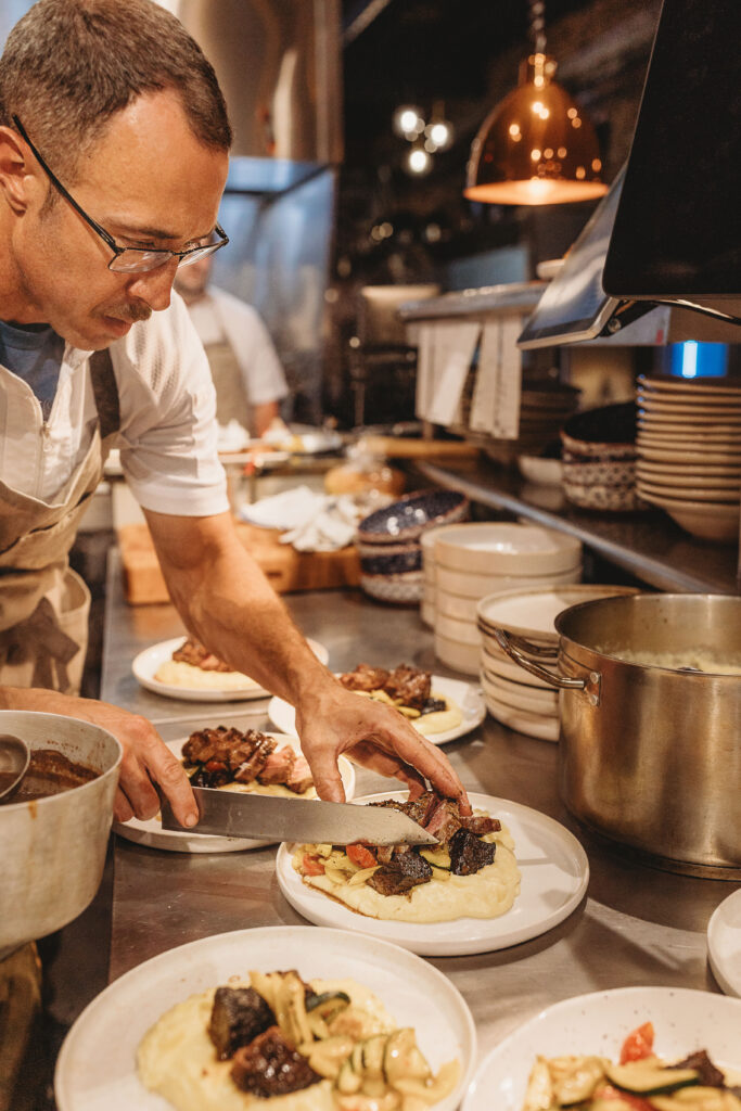 Chef-driven family-style private dinner at Claywood in Hendersonville North Carolina